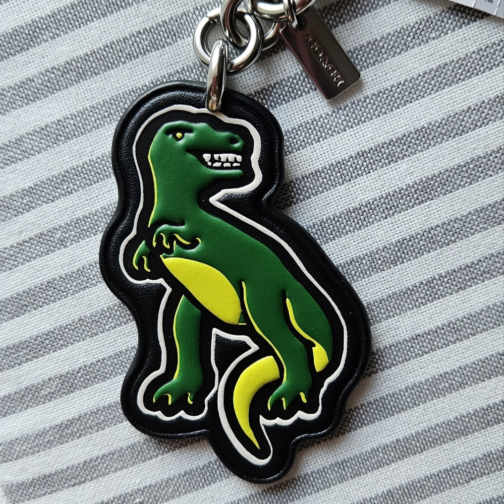 NWT Coach Leather Rexy / Dinosaur Bagcharm Keychain
